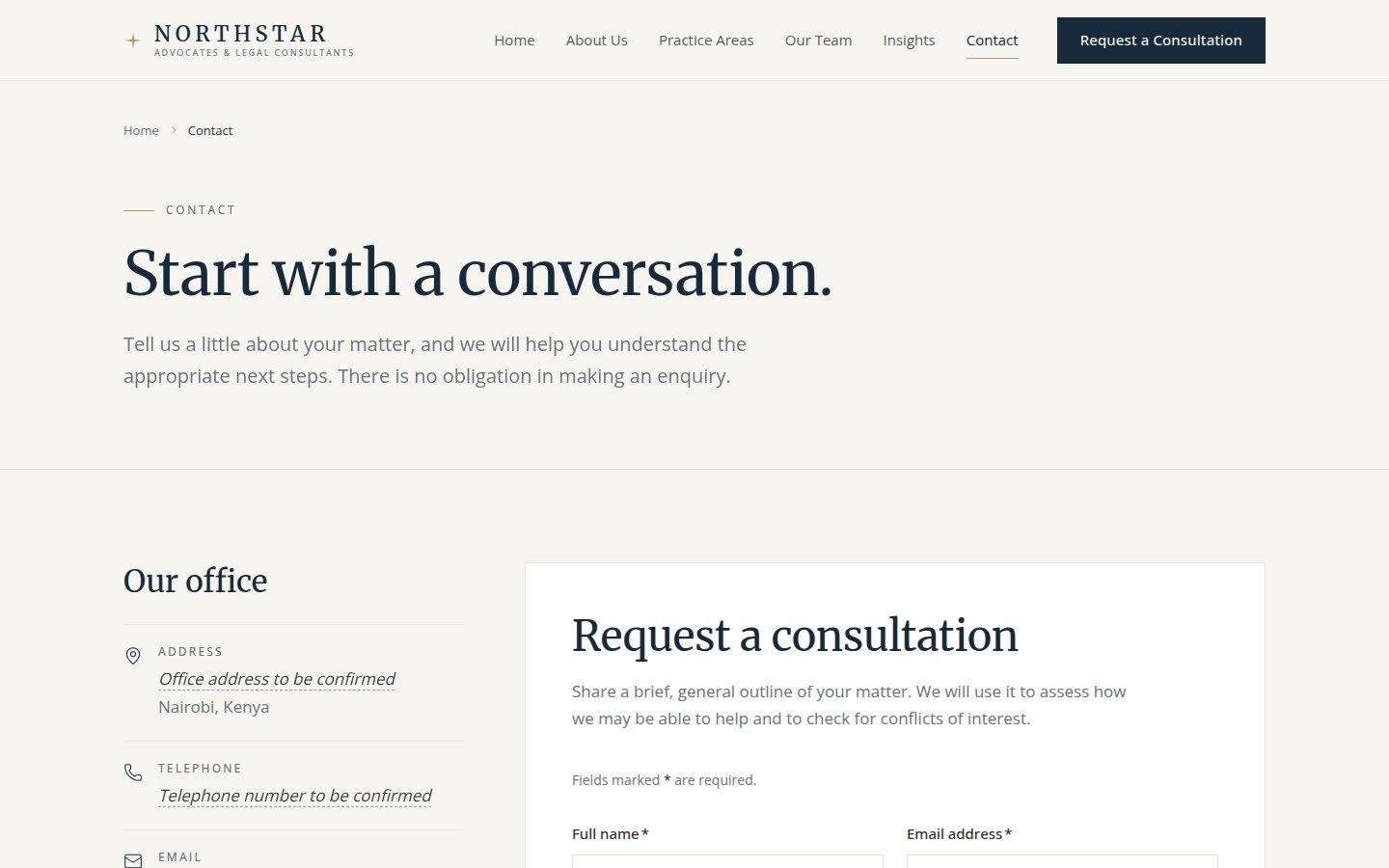 The consultation request