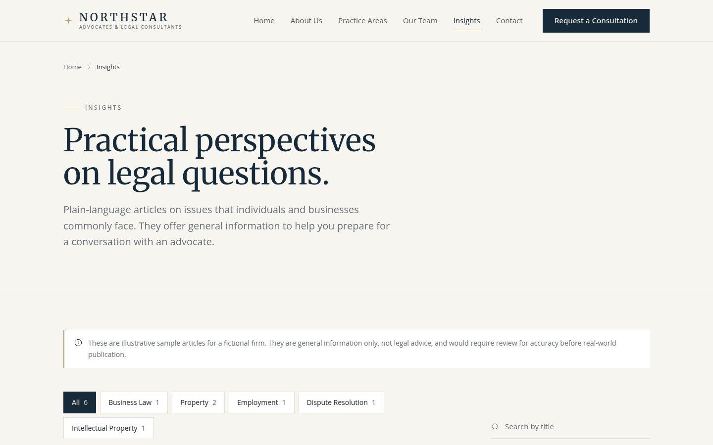 Insights with filters and search